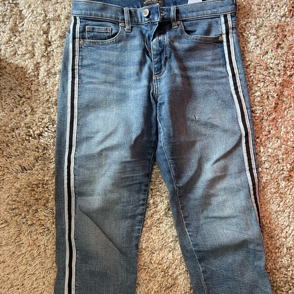 Banana Republic Side stripe denim jeans
